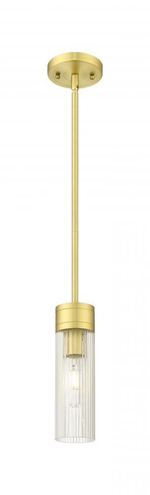 Boreas - 1 Light - 3 inch - Satin Gold - Stem Hung - Mini Pendant