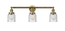 Innovations Lighting 205-BB-G54 - Bell - 3 Light - 30 inch - Brushed Brass - Bath Vanity Light