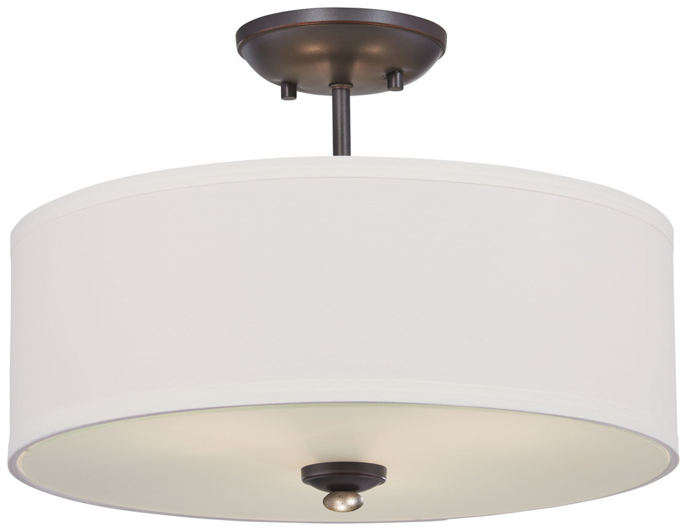 3 LIGHT SEMI FLUSH MOUNT