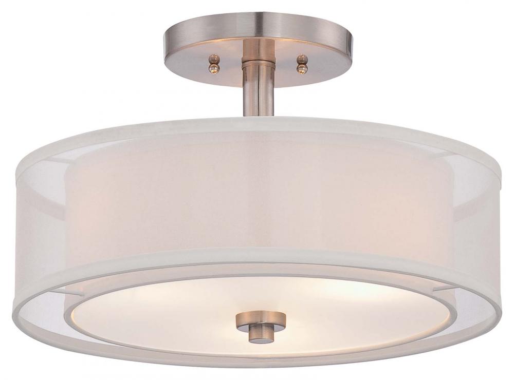 3 LIGHT SEMI FLUSH