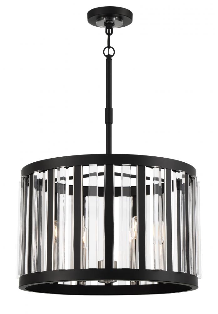 6 LIGHTS PENDANT FIXTURE IN METAL