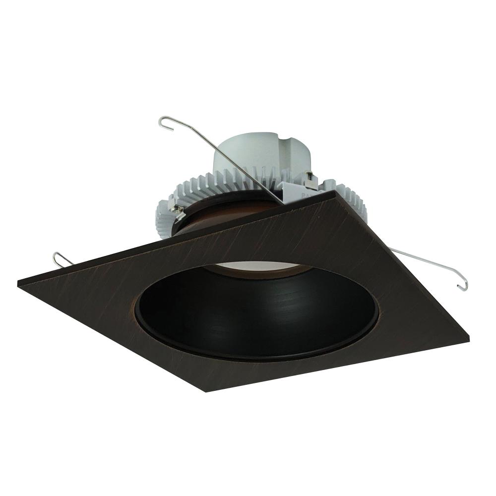 6" Cobalt Click LED Retrofit, Square Reflector with Round Aperture, 1000lm / 12W, 3500K, Bronze