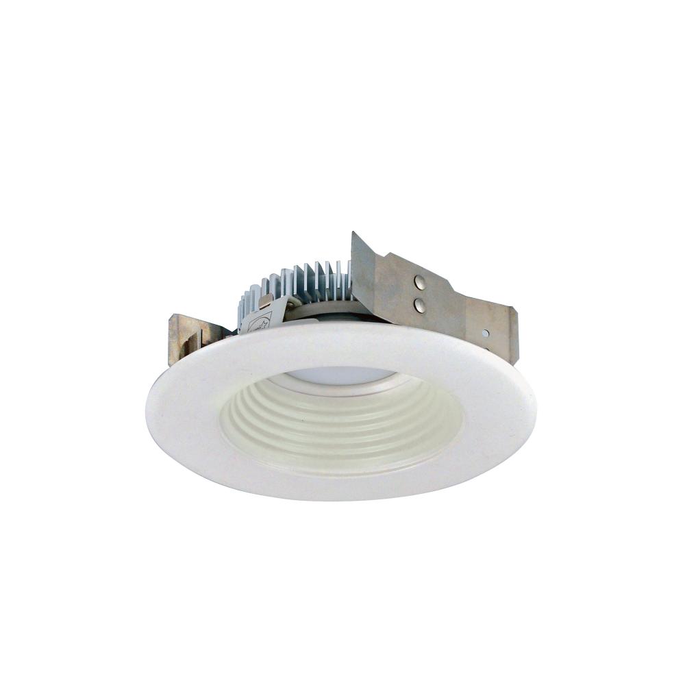 4" Cobalt Shallow High Lumen LED Trim, Round Baffle, 1250lm, 3000K, White