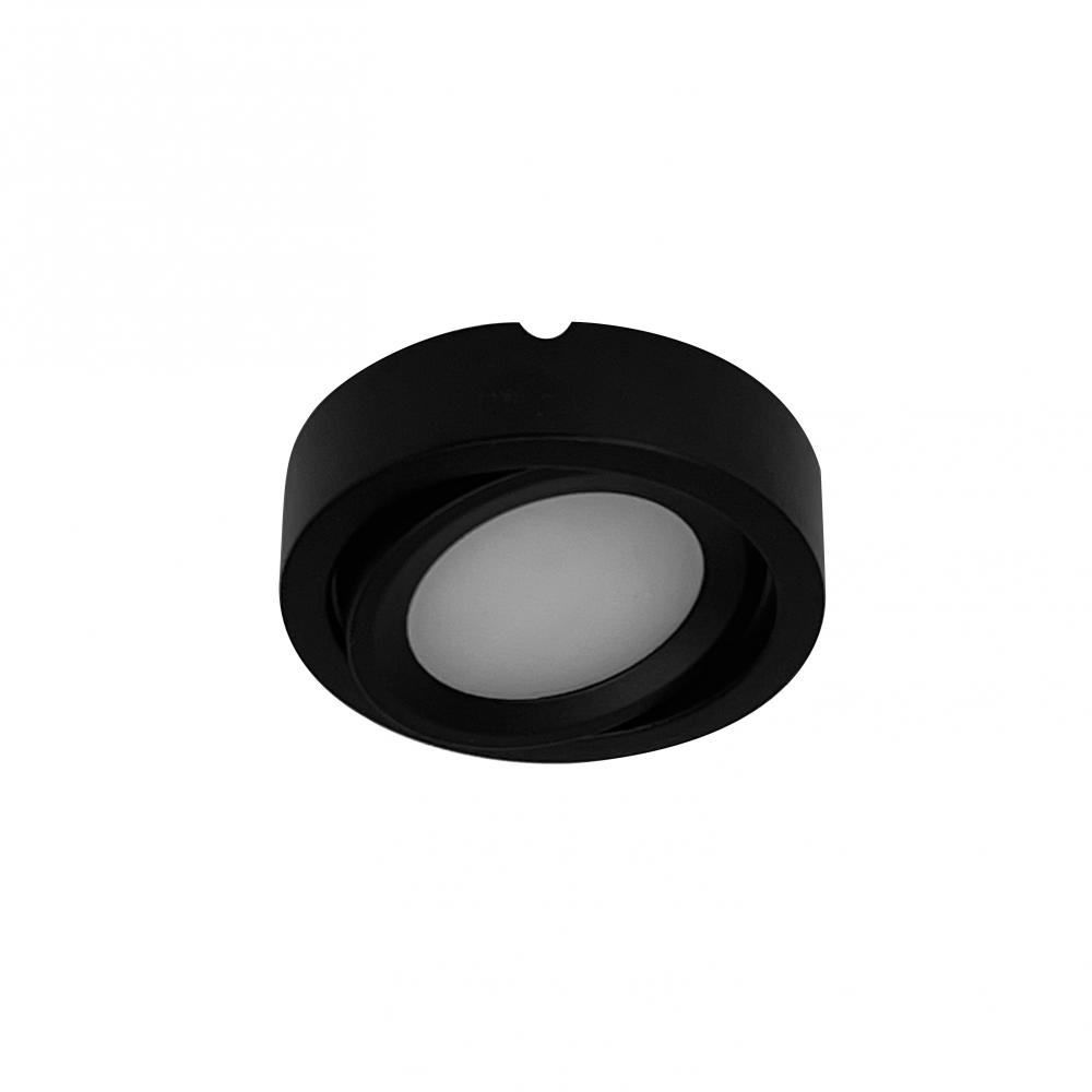 12V Josh Adjustable LED Puck Light, 300lm / 4000K, Black Finish