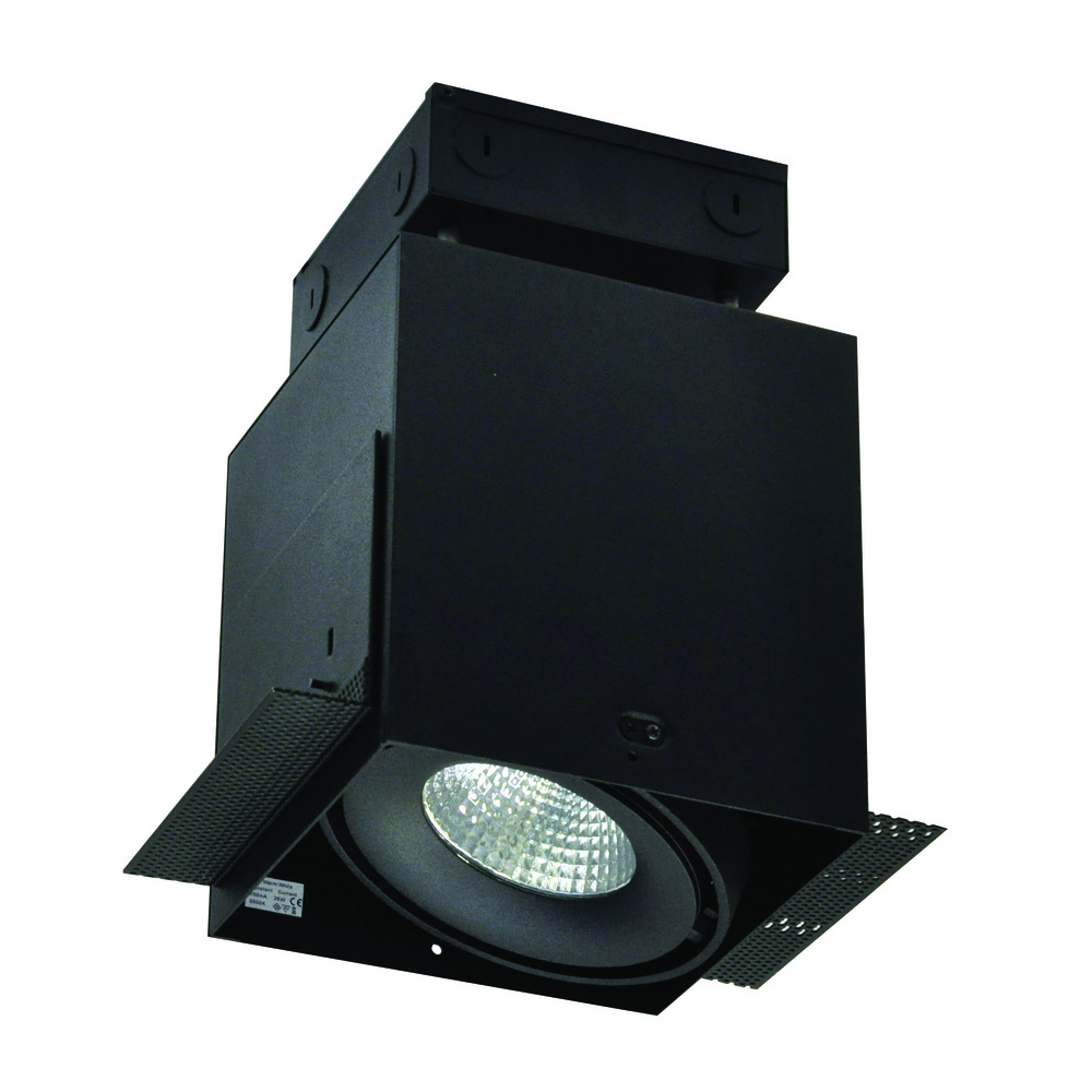 LED Trimless 1-Head MLS Housing, 30W / 2100lm per Head, 3500K, 32-Degrees Flood, Black, 120-277V