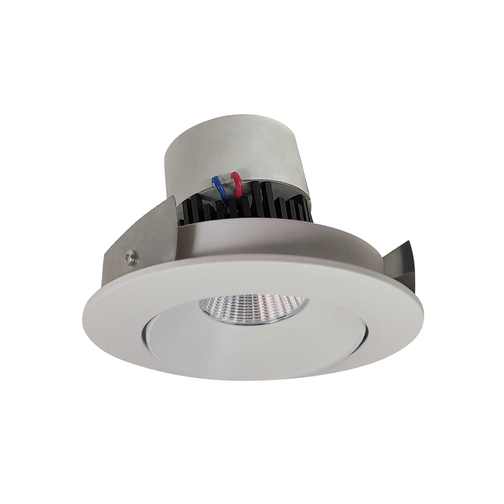 4" Pearl LED Round Adjustable Cone Retrofit, 1000lm / 12W, 4000K, White Reflector / White Flange