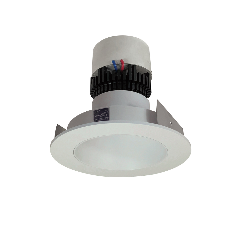 4" Pearl LED Round Retrofit Reflector, 1000lm / 12W, 2700K, White Reflector / White Flange