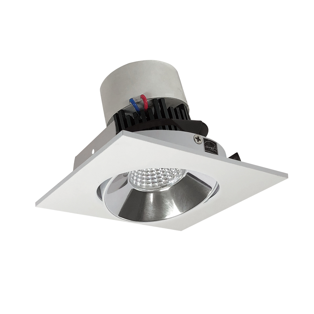 4" Pearl LED Square Adjustable Cone Retrofit, 800lm / 12W, Comfort Dim, Specular Clear Reflector