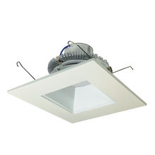 Nora NLCBC2-65640MPW/A - 6" Cobalt Click LED Retrofit, Square Reflector, 750lm / 10W, 4000K, Matte Powder White Reflector