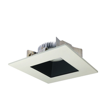 Nora NLCBS-4568527BW - 4" Cobalt Shallow High Lumen LED Trim, Square/Square Regress, 850lm, 2700K, Black/White