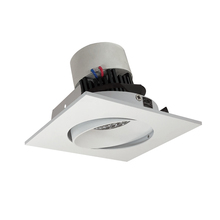 Nora NPR-4SC35XMPW - 4" Pearl LED Square Adjustable Cone Retrofit, 1000lm / 12W, 3500K, Matte Powder White Reflector