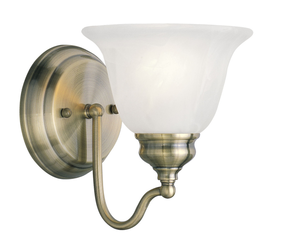 1 Light Antique Brass Bath Light