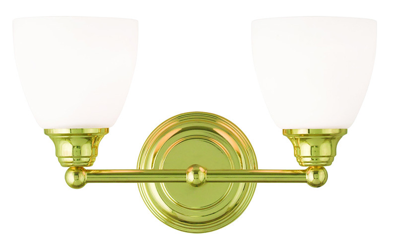 2 Light Polished Brass Bath Light