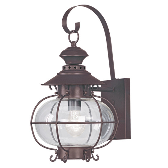 1 Light Bronze Outdoor Wall Lantern