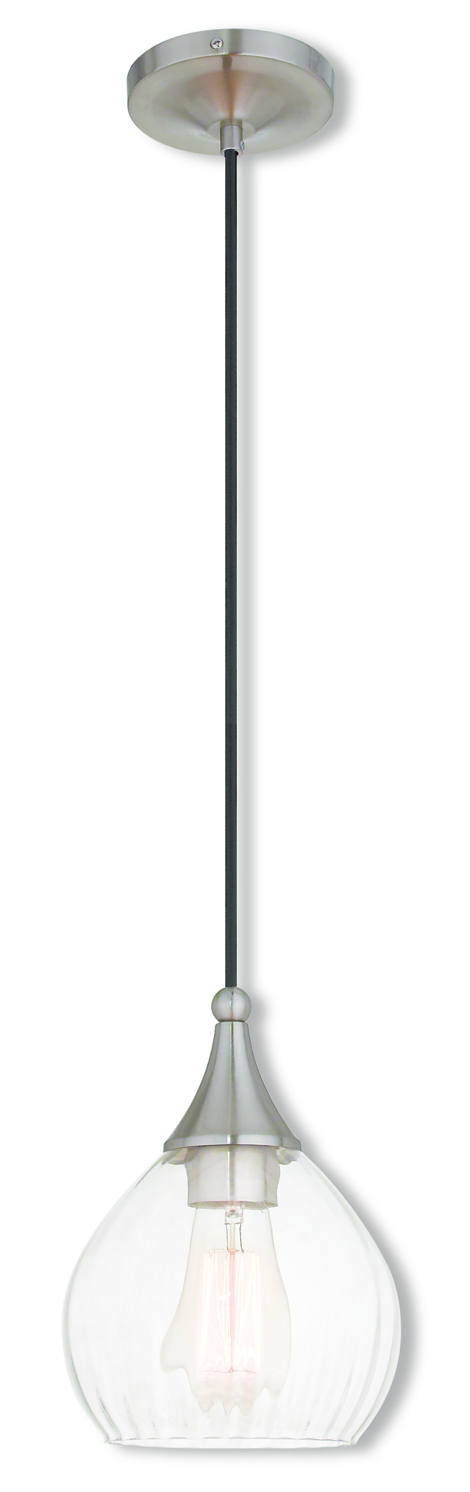 1 Light Brushed Nickel Mini Pendant