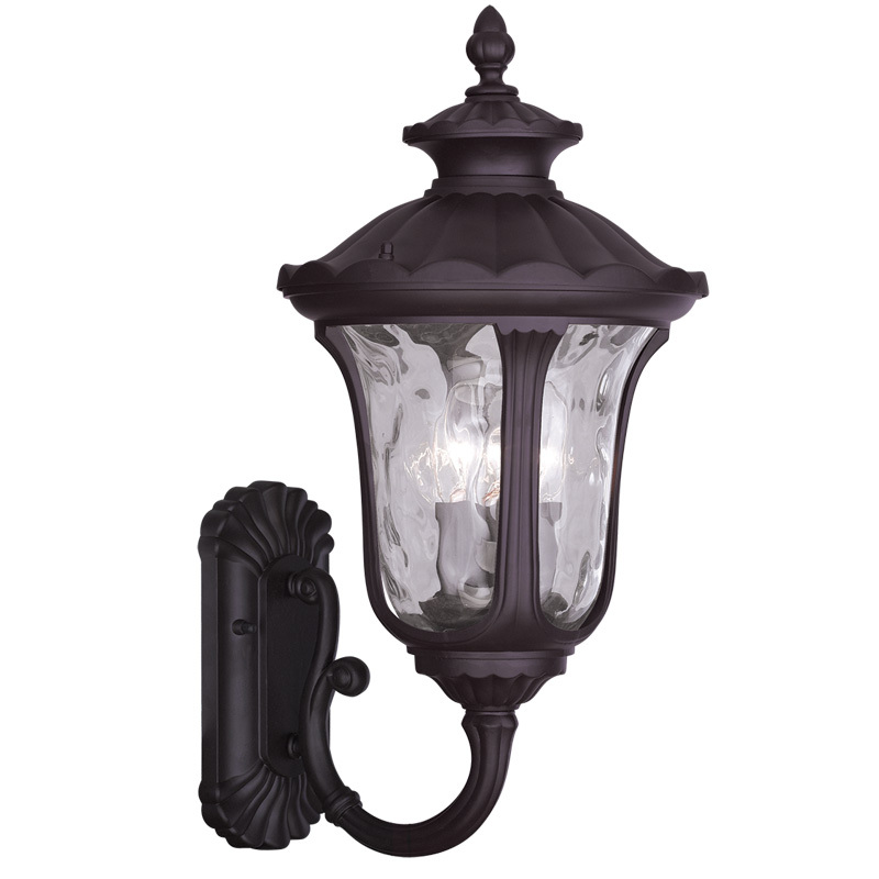 3 Light Bronze Outdoor Wall Lantern