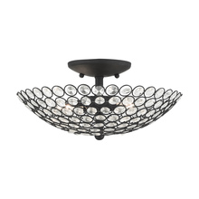 Livex Lighting 40443-04 - 2 Lt Black Semi Flush