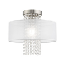 Livex Lighting 41125-91 - 1 Lt Brushed Nickel Ceiling Mount