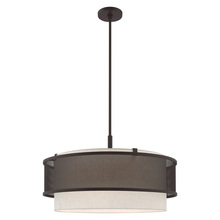 Livex Lighting 41206-07 - 5 Lt Bronze Pendant Chandelier