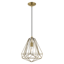 Livex Lighting 41324-01 - 1 Lt Antique Brass Mini Pendant