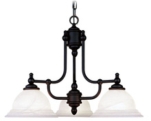 Livex Lighting 4253-04 - 3 Light Black Chandelier