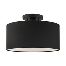 Livex Lighting 45663-04 - 1 Lt Black  Semi Flush