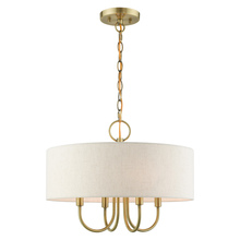 Livex Lighting 49804-01 - 4 Lt Antique Brass Pendant Chandelier