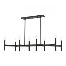 Livex Lighting 51178-04 - Black 8-Light Linear Chandelier