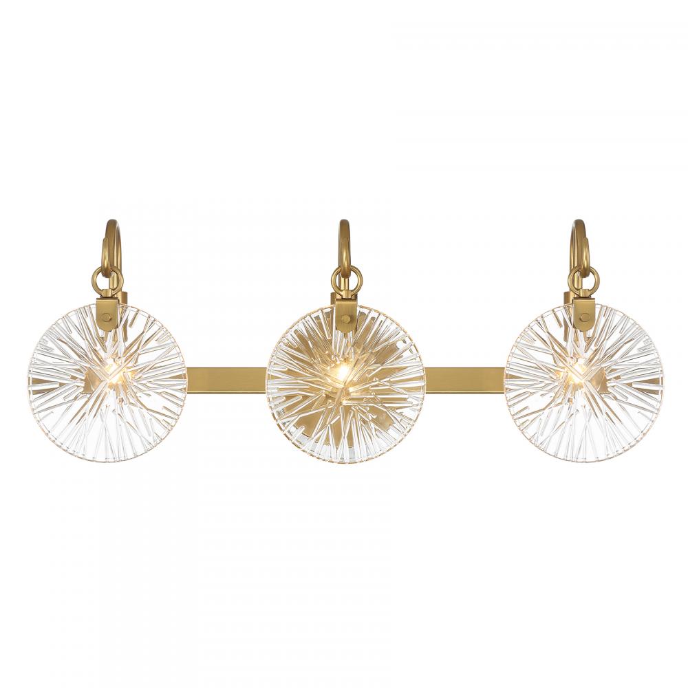 Addison 3-Light Bathroom Vanity Light in Warm Brass