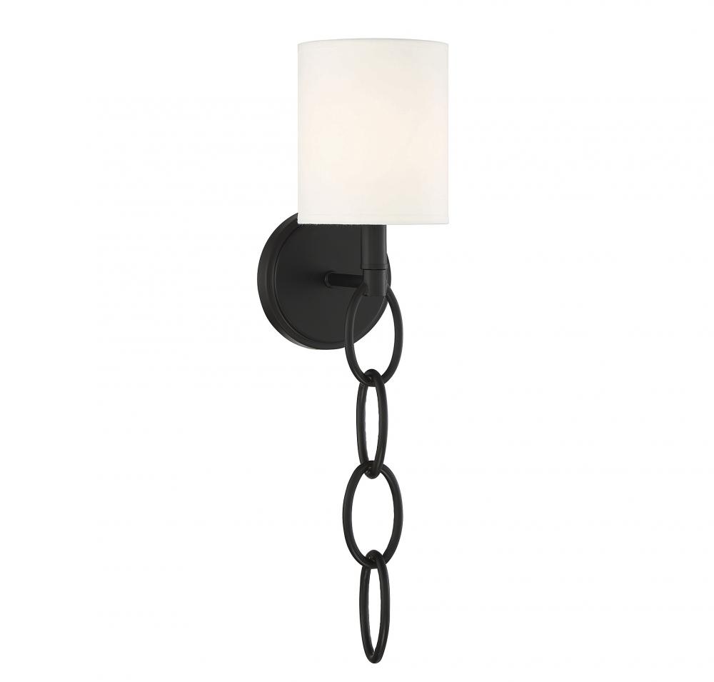 Joffree 1-Light Wall Sconce in Matte Black