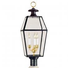 Norwell 1068-BL-BE - Olde Colony Outdoor Post Lantern - Black