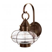 Norwell 1324-BR-CL - Cottage Onion Outdoor Wall Light - Bronze with Clear Glass