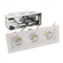 WAC US MT-3LD311R-F935-WT - Mini Multiple LED Three Light Remodel Housing with Trim and Light Engine