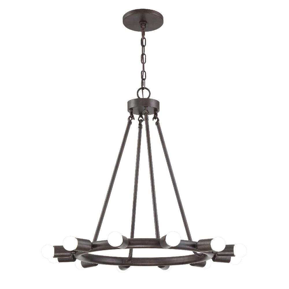 Dakota 12 Light Charcoal Bronze Chandelier