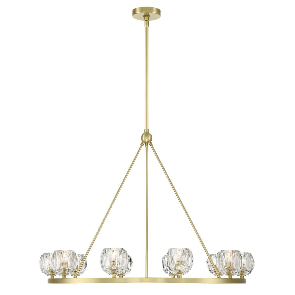 Aragon 10 Light Soft Brass Chandelier