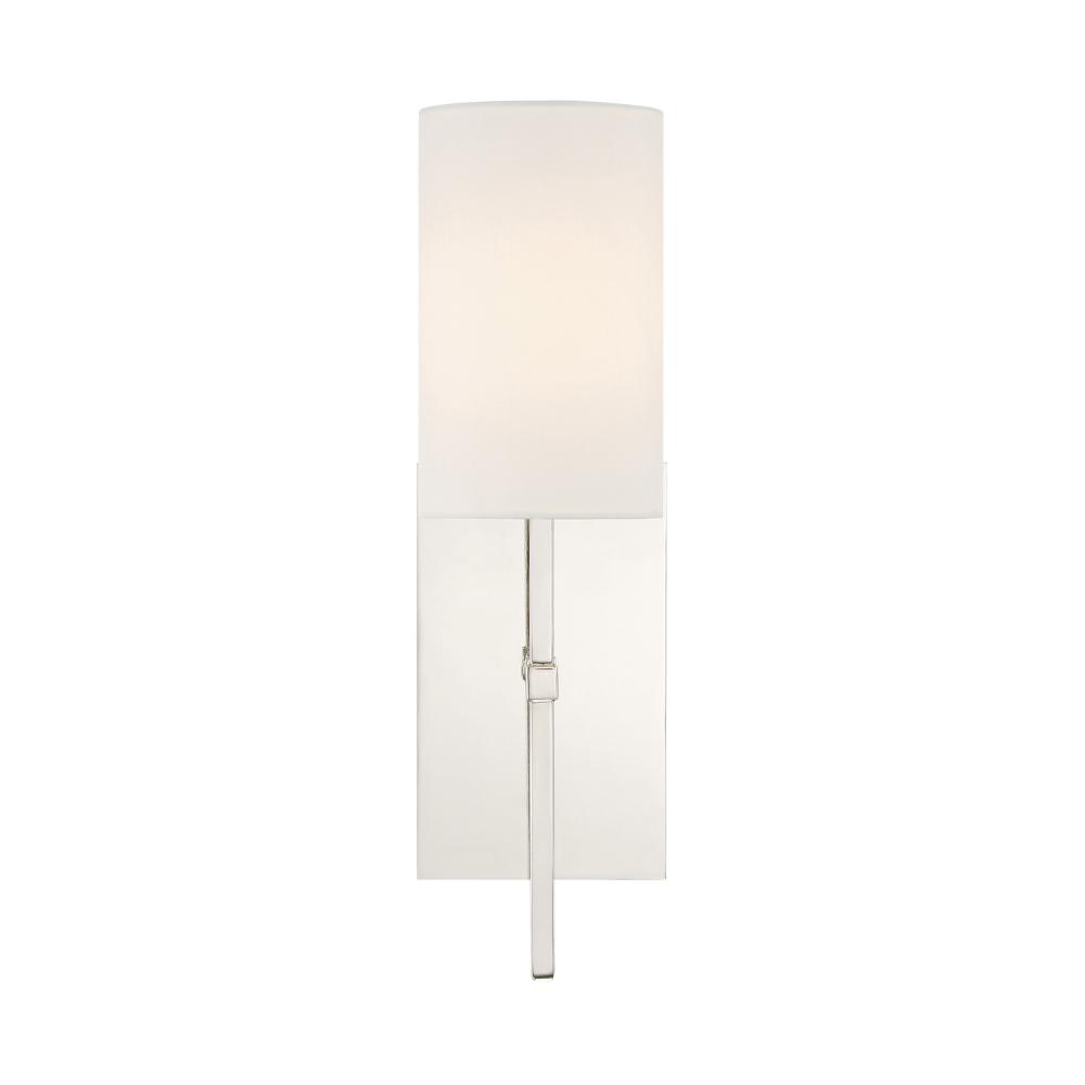 Veronica 1 Light Polished Nickel Sconce