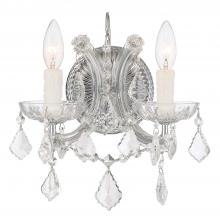  4472-CH-CL-MWP - Maria Theresa 2 Light Hand Cut Crystal Polished Chrome Sconce