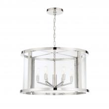 Crystorama DEV-B8066-PN - Libby Langdon Devon 6 Light Polished Nickel Chandelier