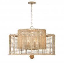  JAY-A5006-BS - Jayna 8 Light Burnished Silver Chandelier