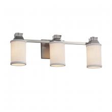 Justice Design Group FAB-8473-10-WHTE-NCKL - Ardent 3-Light Bath Bar