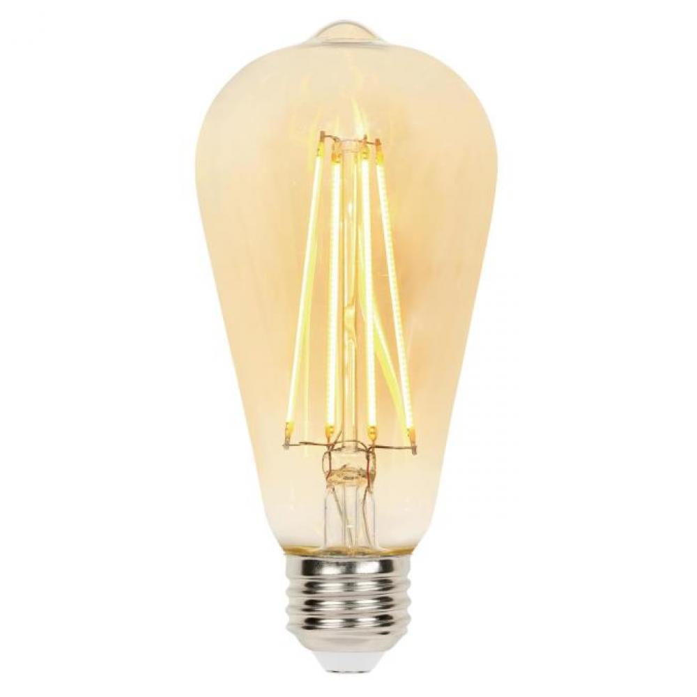 4.5W ST20 Filament LED Dimmable Amber 2200K E26 (Medium) Base, 120 Volt, Card