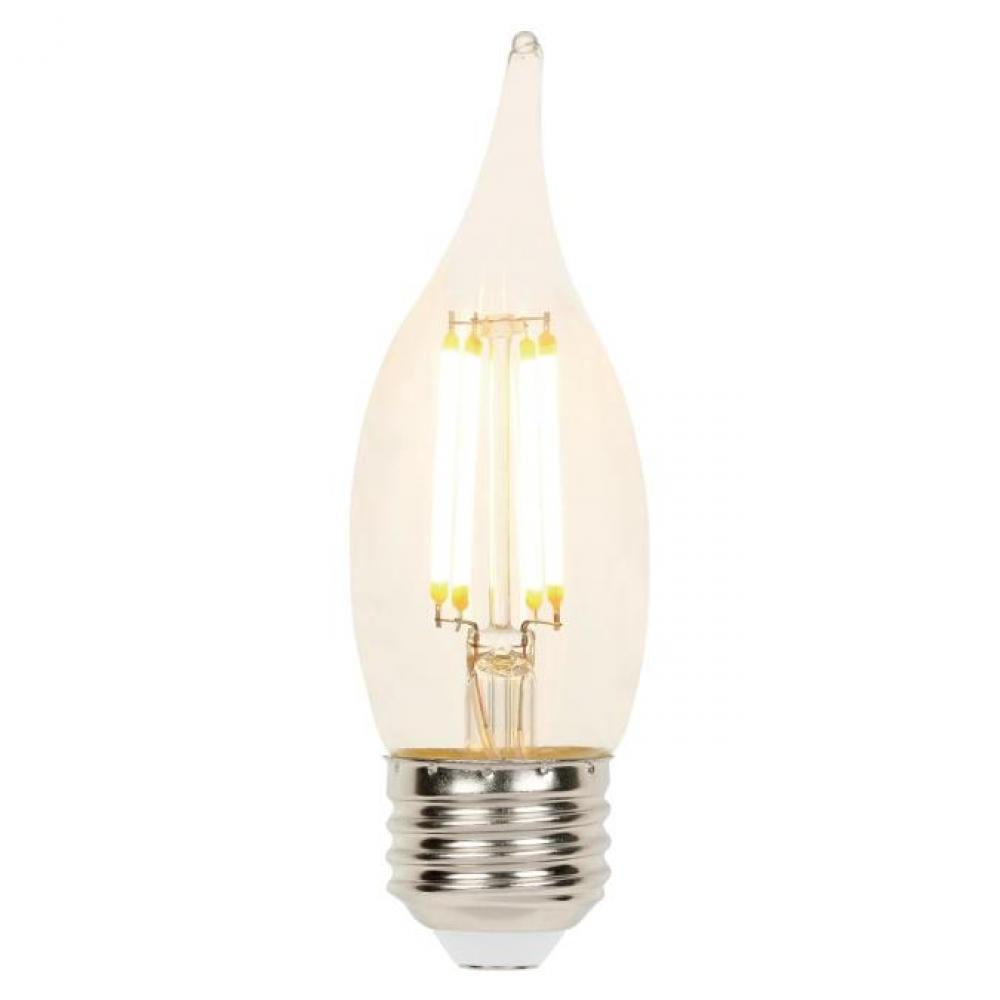 4W CA11 Filament LED Dimmable Clear 2700K E26 (Medium) Base, 120 Volt, Box