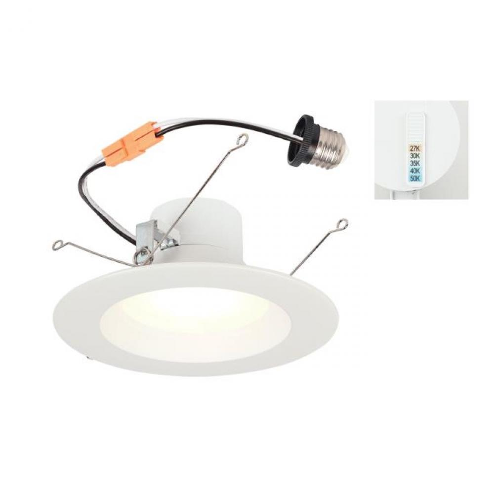 14W Recessed LED Downlight with Color Temperature Selection 5-6 in. Dimmable 2700K, 3000K, 3500K,