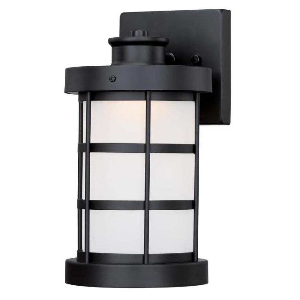 Dimmable LED Wall Fixture Matte Black Finish Frosted Glass