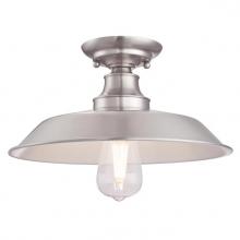  6370200 - 12 in. 1 Light Semi-Flush Brushed Nickel Finish