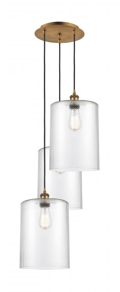 Cobbleskill - 3 Light - 16 inch - Brushed Brass - Cord Hung - Multi Pendant