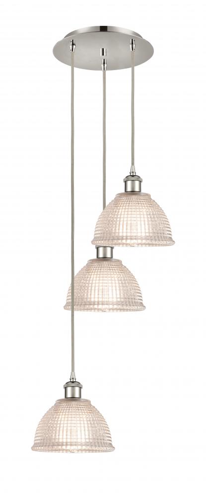 Arietta - 3 Light - 15 inch - Polished Nickel - Cord Hung - Multi Pendant