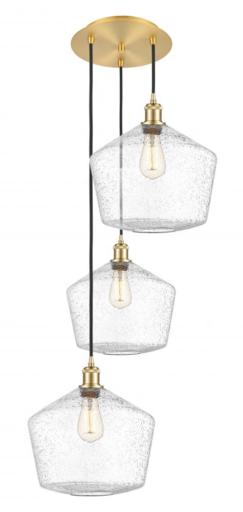 Cindyrella - 3 Light - 19 inch - Satin Gold - Cord Hung - Multi Pendant