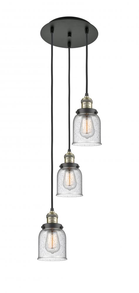 Cone - 3 Light - 12 inch - Black Antique Brass - Cord hung - Multi Pendant