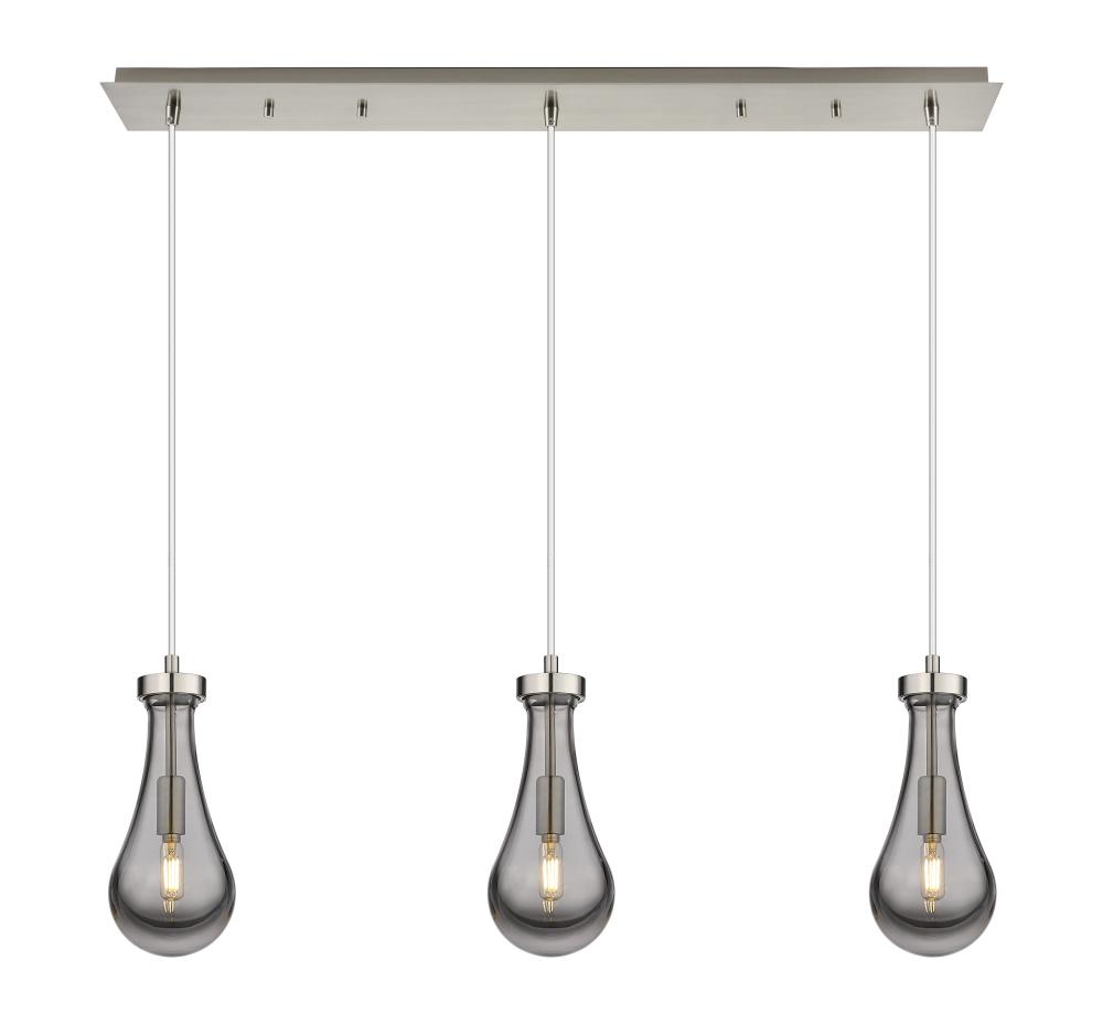 Owego - 3 Light - 37 inch - Brushed Satin Nickel - Linear Pendant